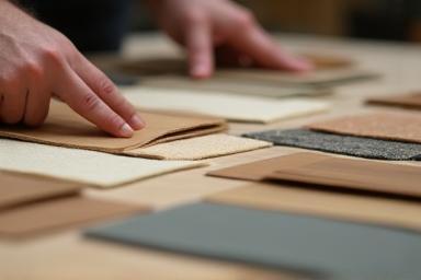 Selecting material samples
