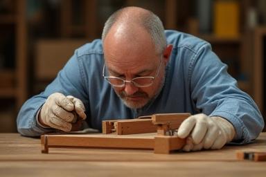 Inspecting finished furniture item